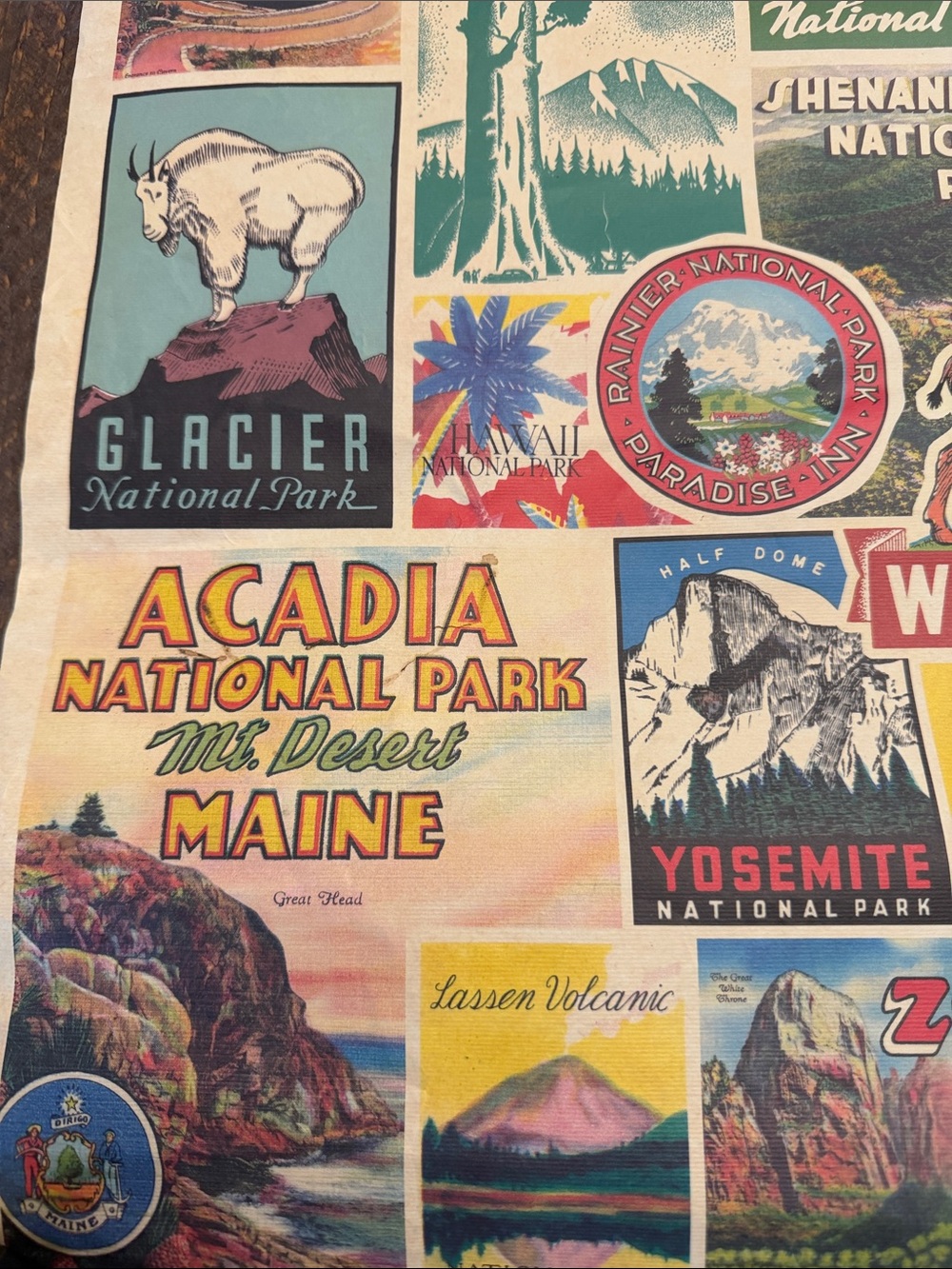 Cavallini Papers Poster 2017 Decorative Wrap 20X28 National Parks 🏞️ - Picture 2 of 12